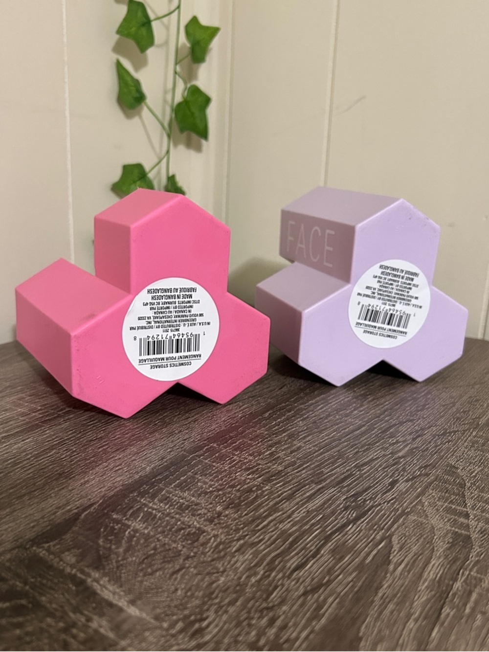 Pink & Lavender Hexagonal Cosmetic Organizer Set - Picture 3 of 3